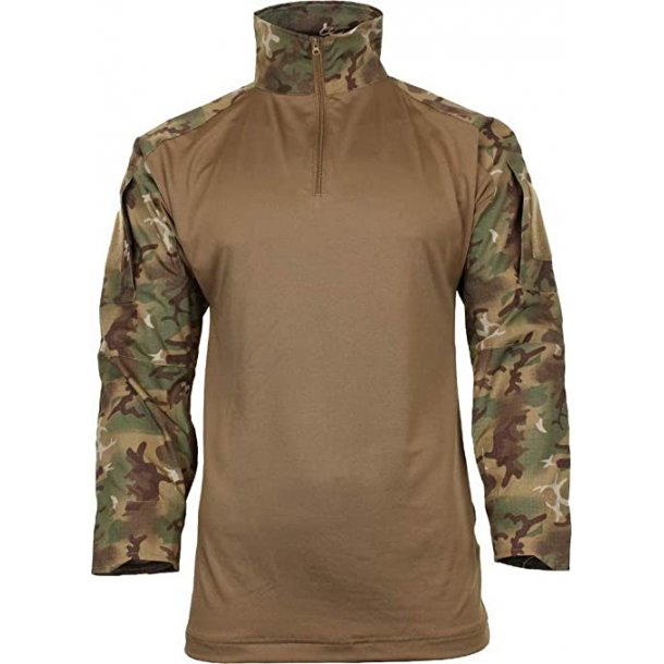 Mil-Tec - Warrior Tactical Shirt Woodland - XXL - Tøj - Genladning Danmark